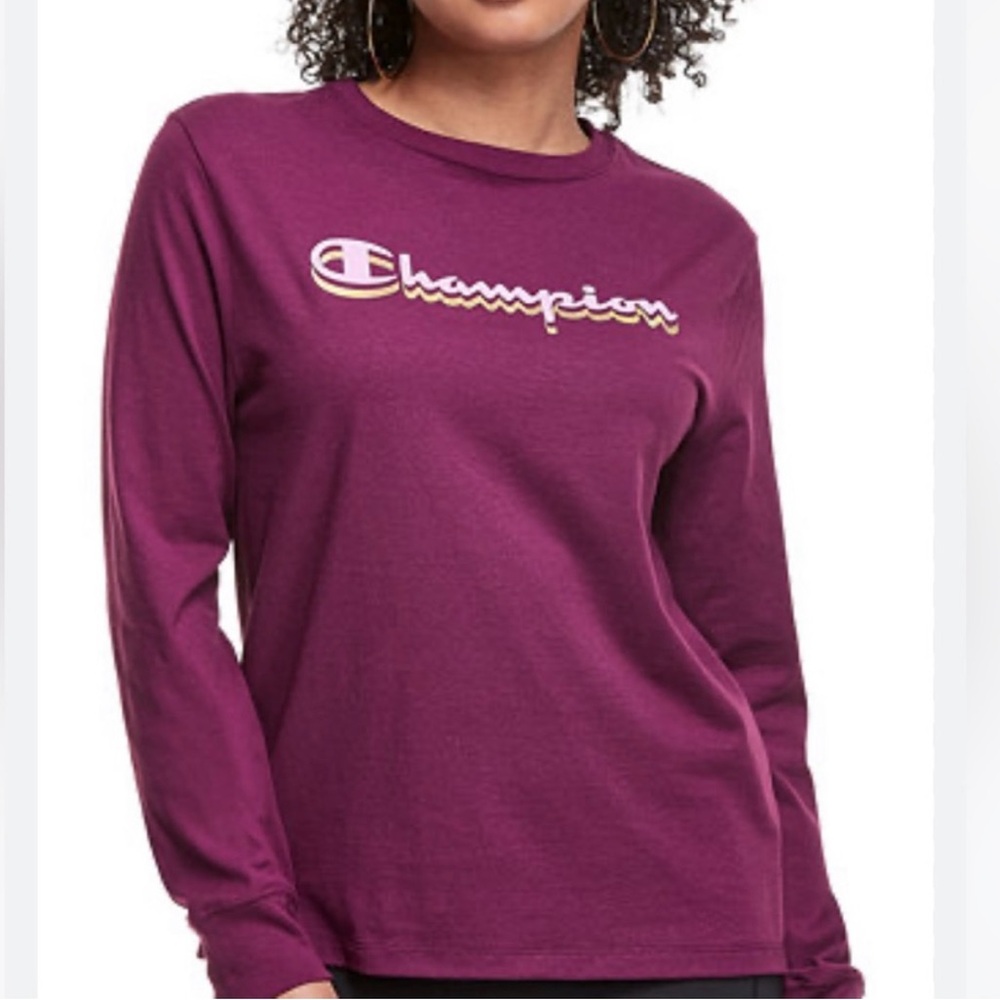 Champion Burgundy Long Sleeve Tee (2XL)